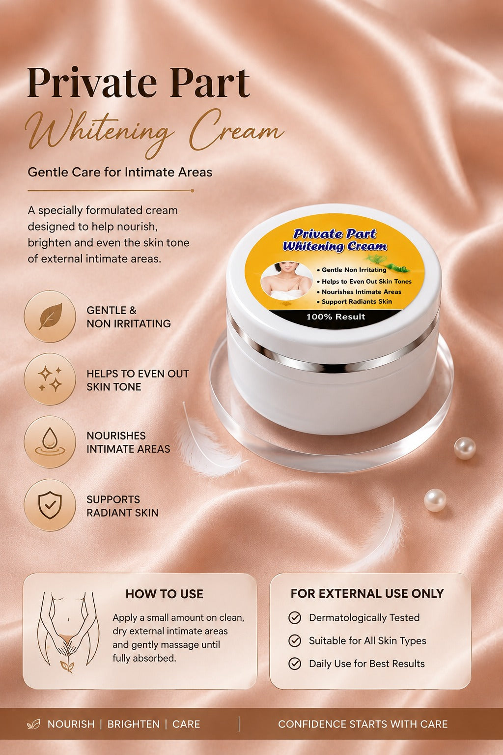 Organo Herbs  Private Part Whitening Cream – Gentle Intimate Care Cream Regular price