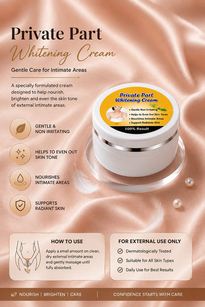 Organo Herbs  Private Part Whitening Cream – Gentle Intimate Care Cream Regular price